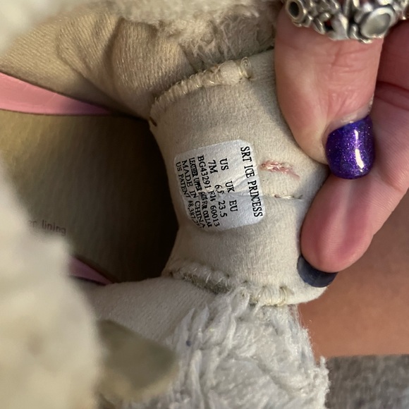 Stride rite little girls size 7 tanishsilver w/purple zipper winter boots VGUC - Picture 5 of 5